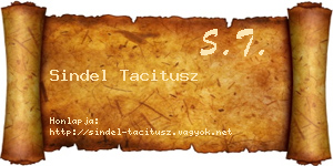 Sindel Tacitusz névjegykártya